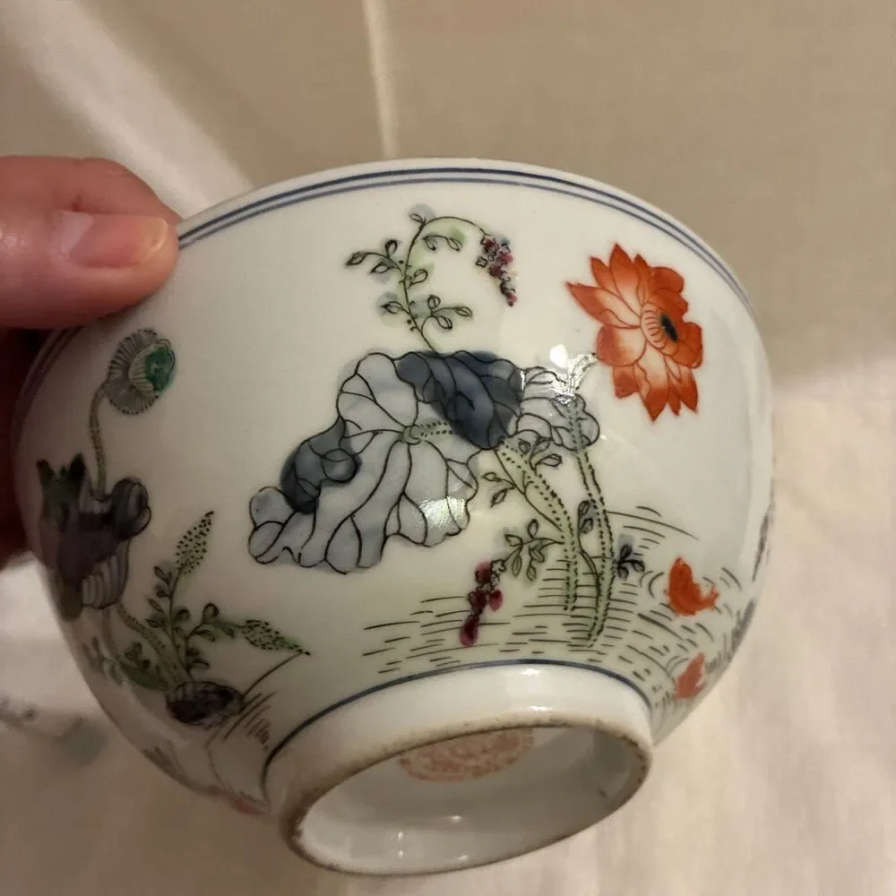 Vintage Chinoiserie Japanese TFF Porcelain Bowl 6